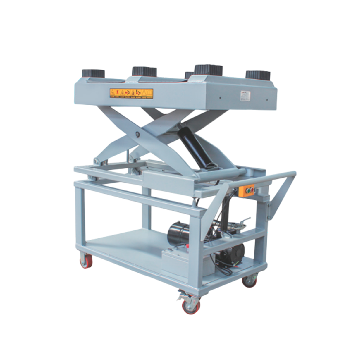 ELEVADOR ELETRICO COM MESA FORTA TECH EEV15 PARA BATERIAS DE VHE 1.5TON CINZA