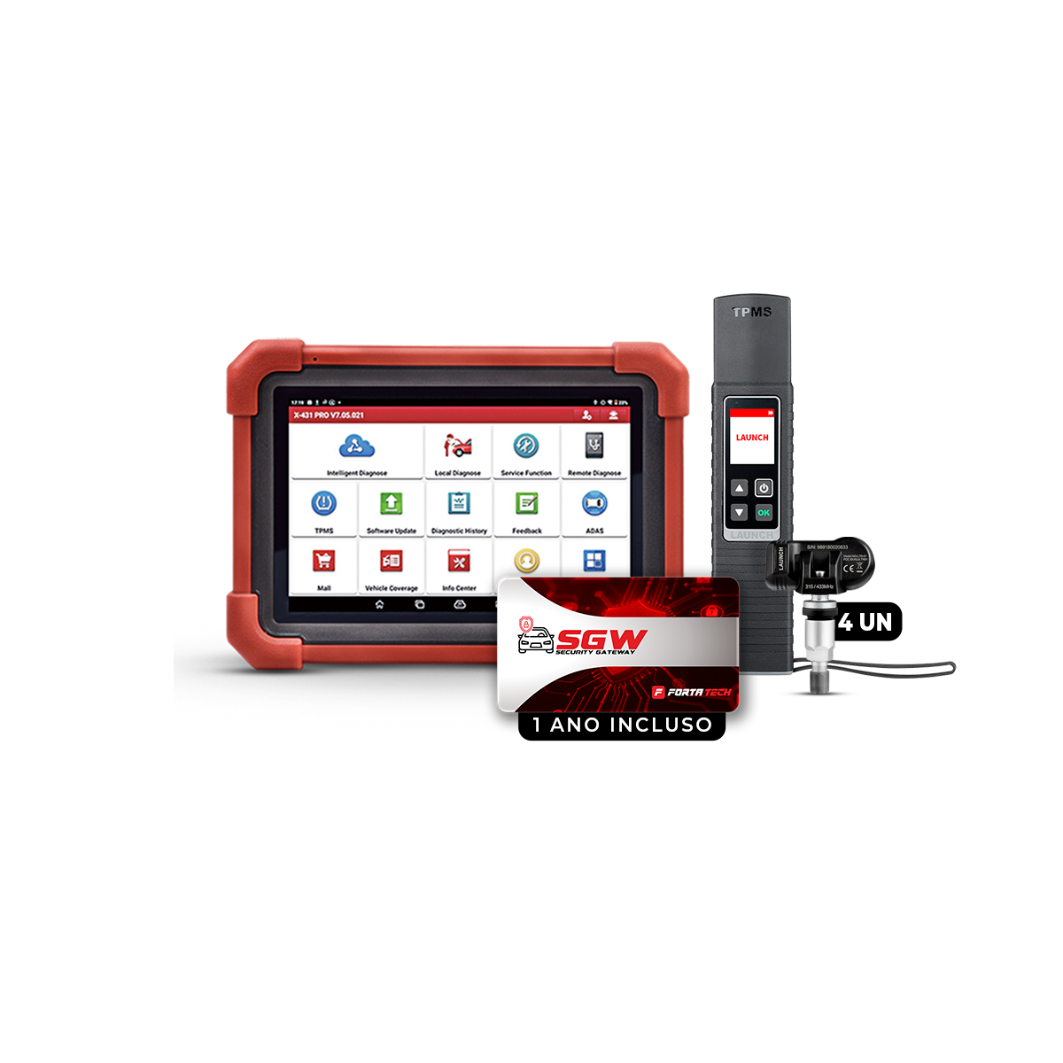 Combo PRO SE + X431 TS Gun + 4 Válvulas TPMS