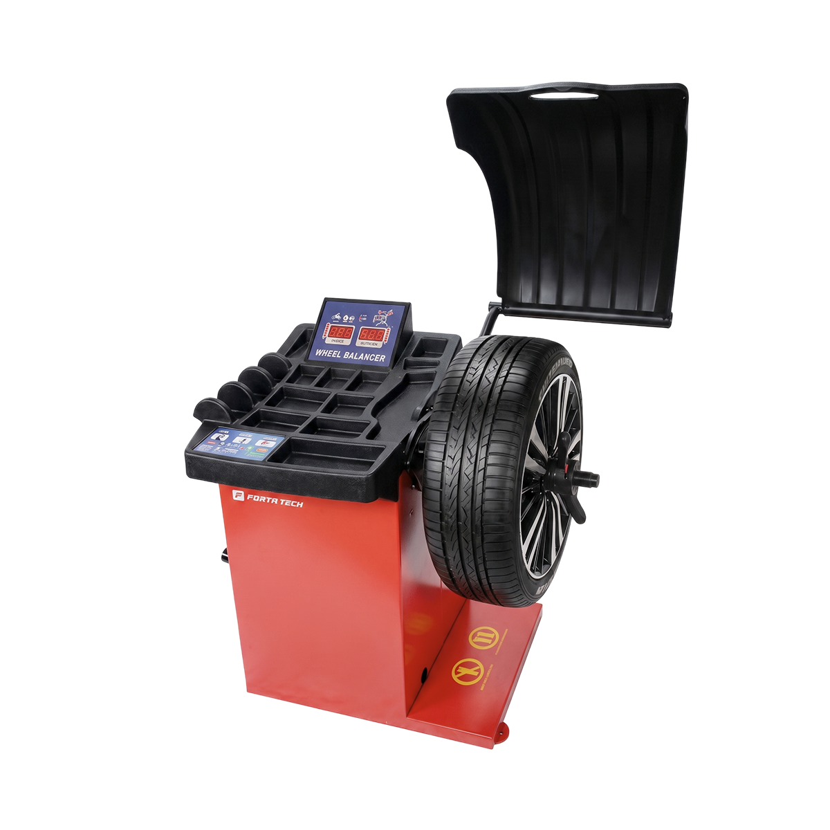 Equilibradora de ruedas Forta Tech B102 roja