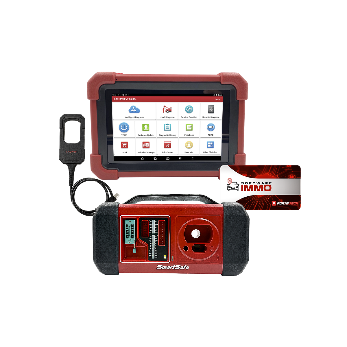 Combo Profissional de Imobilizador – X-431 PRO SE + XPROG 3 + Key Programmer + Licença IMMO
