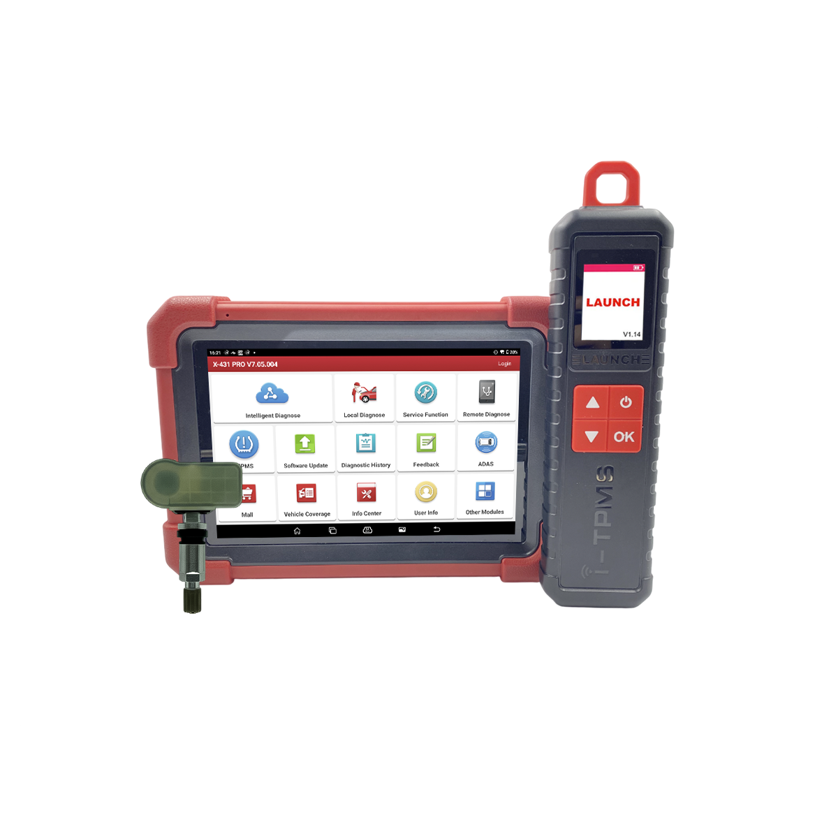 Combo TPMS Profissional – X-431 PRO SE + I-TPMS + Válvulas TPMS (10 un.)