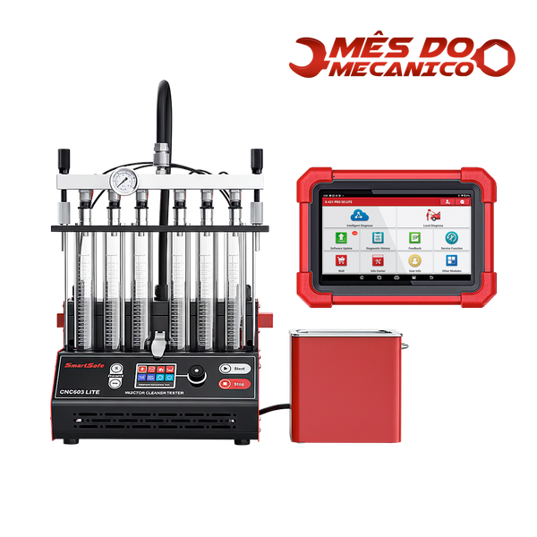 Combo Scanner X-431 PRO SE LITE +Teste e Limpeza de Bicos Injetores CNC 603 Lite