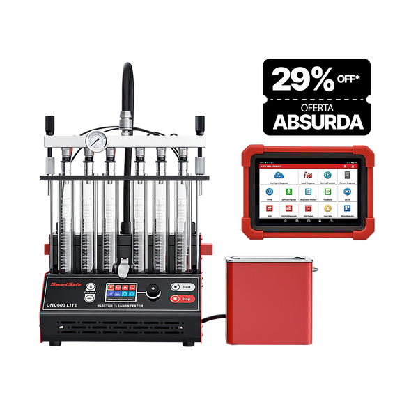 Combo Scanner X-431 PRO SE +Teste e Limpeza de Bicos Injetores CNC 603 Lite